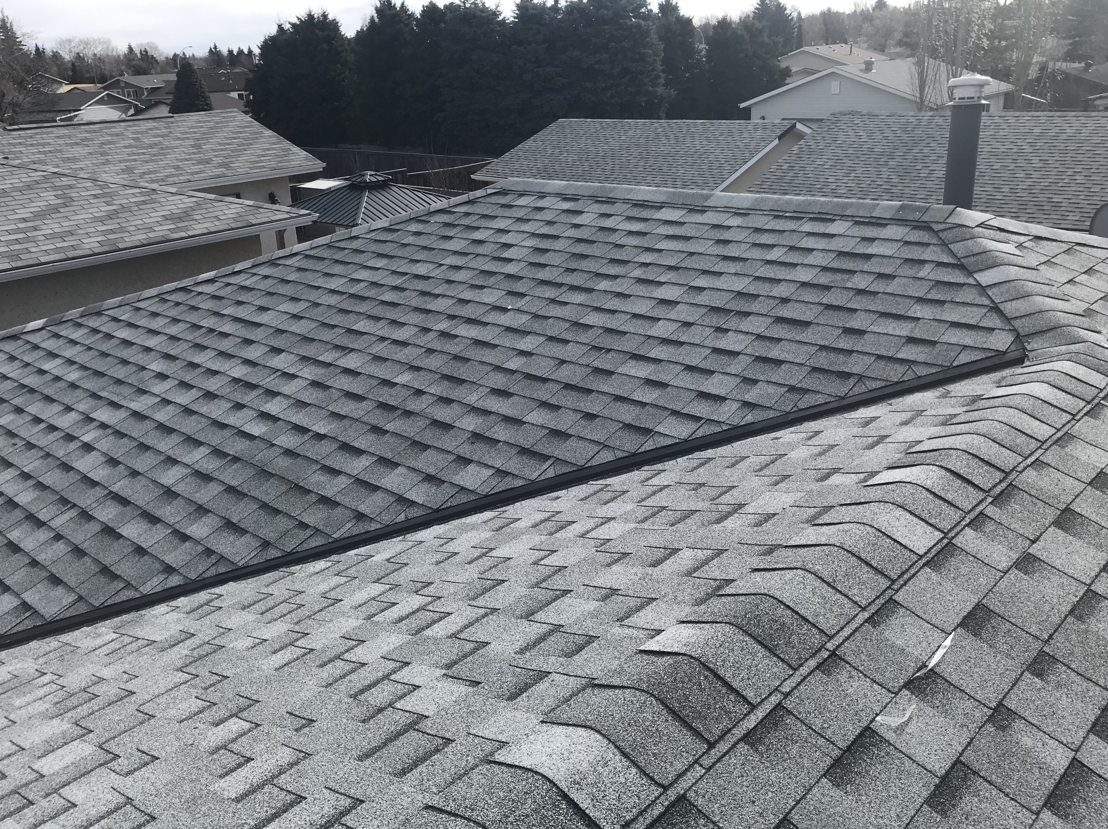 Storm-damaged roof assessment